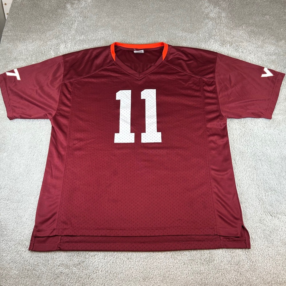 Knights Apparel Virginia Tech Hokies Football Jersey Mens XL Maroon 11 VT NCAA